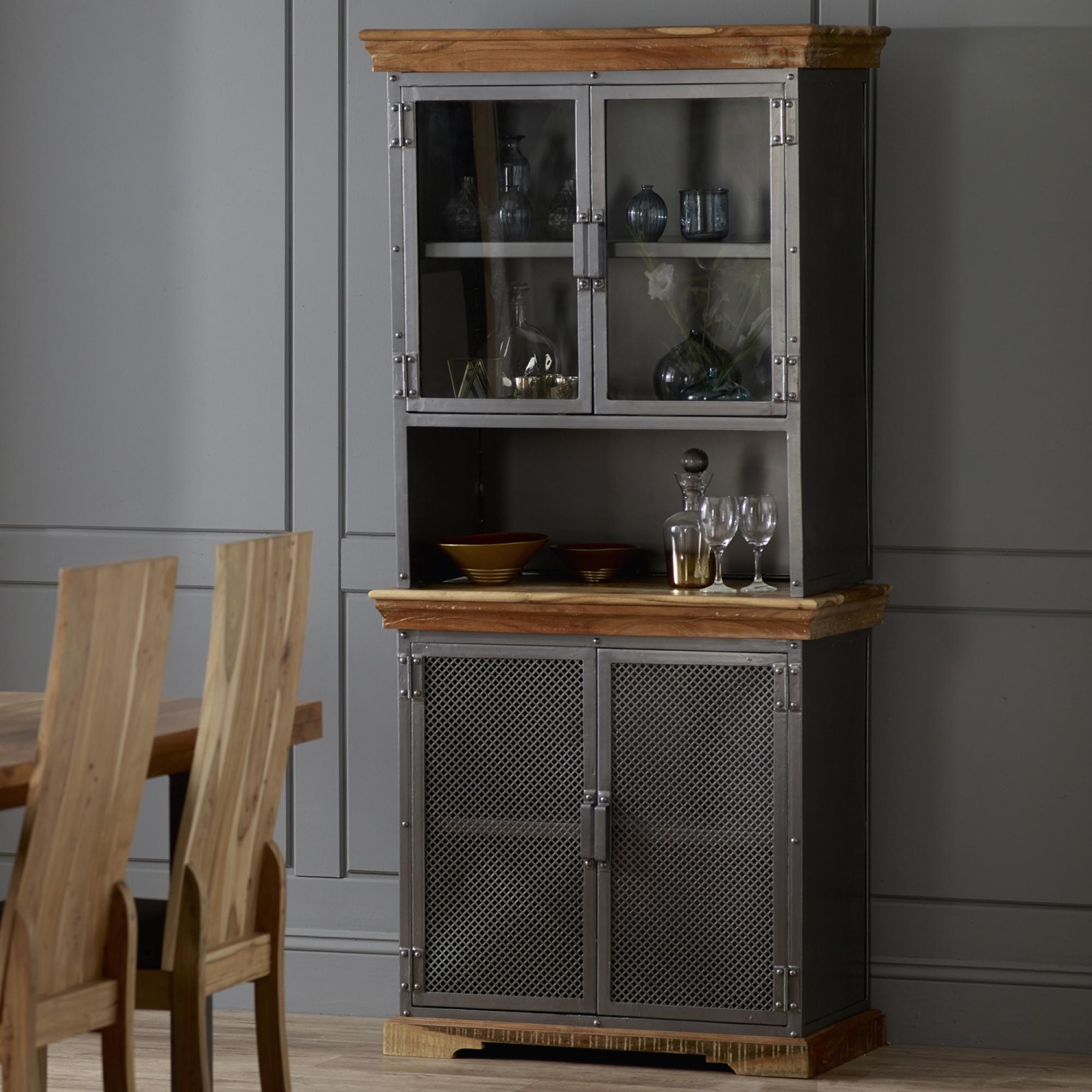 Product photograph of Metropolis Industrial 85cm Small Hutch from Choice Furniture Superstore.